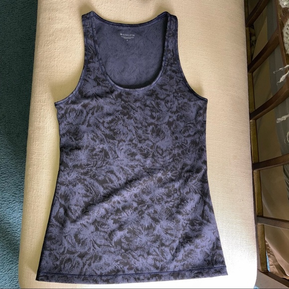 Athleta Bundle Elation Textured Leggings and Scoop Textured Tank Blue S - Picture 7 of 15